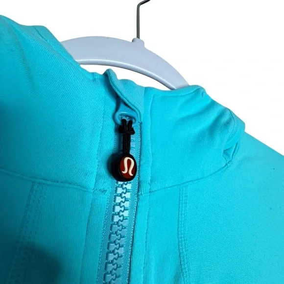 Lululemon Women's Half Moon Jacket Angel Blue Full Zip Hooded Jacket Size 6 Rare - Picture 3 of 8